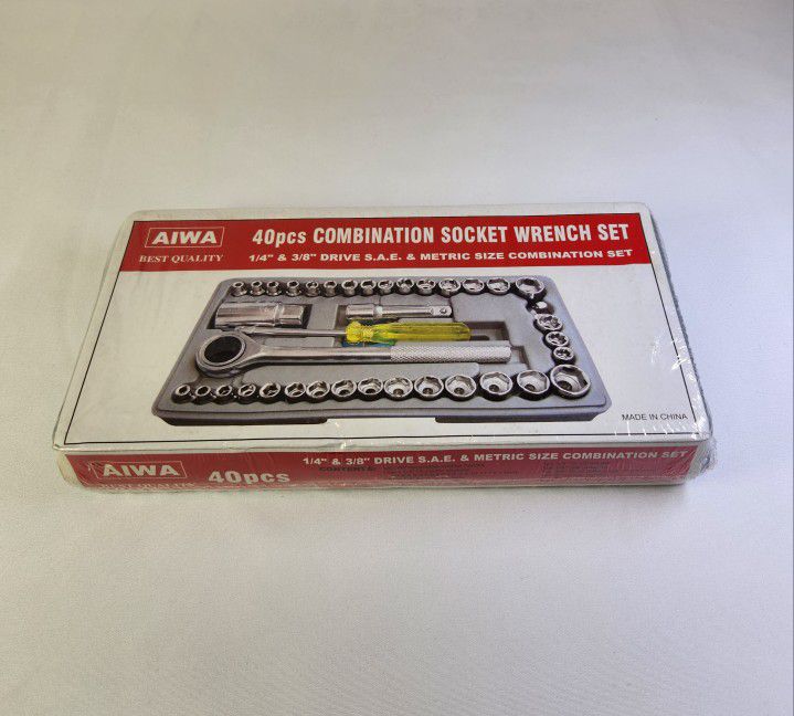 NEW 40pc COMBINATION SOCKET WRENCH SET
