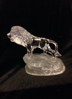 Big Lion Crystal Paperweight