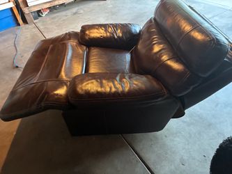 Brown Leather Recliner Chair