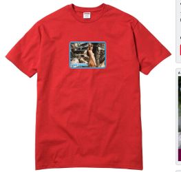 SUPREME LARRY CLARK GIRL TEE SIZE LARGE RED BRAND NEW