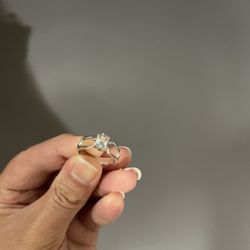 Aquamarine Sterling Silver Ring (size 7)