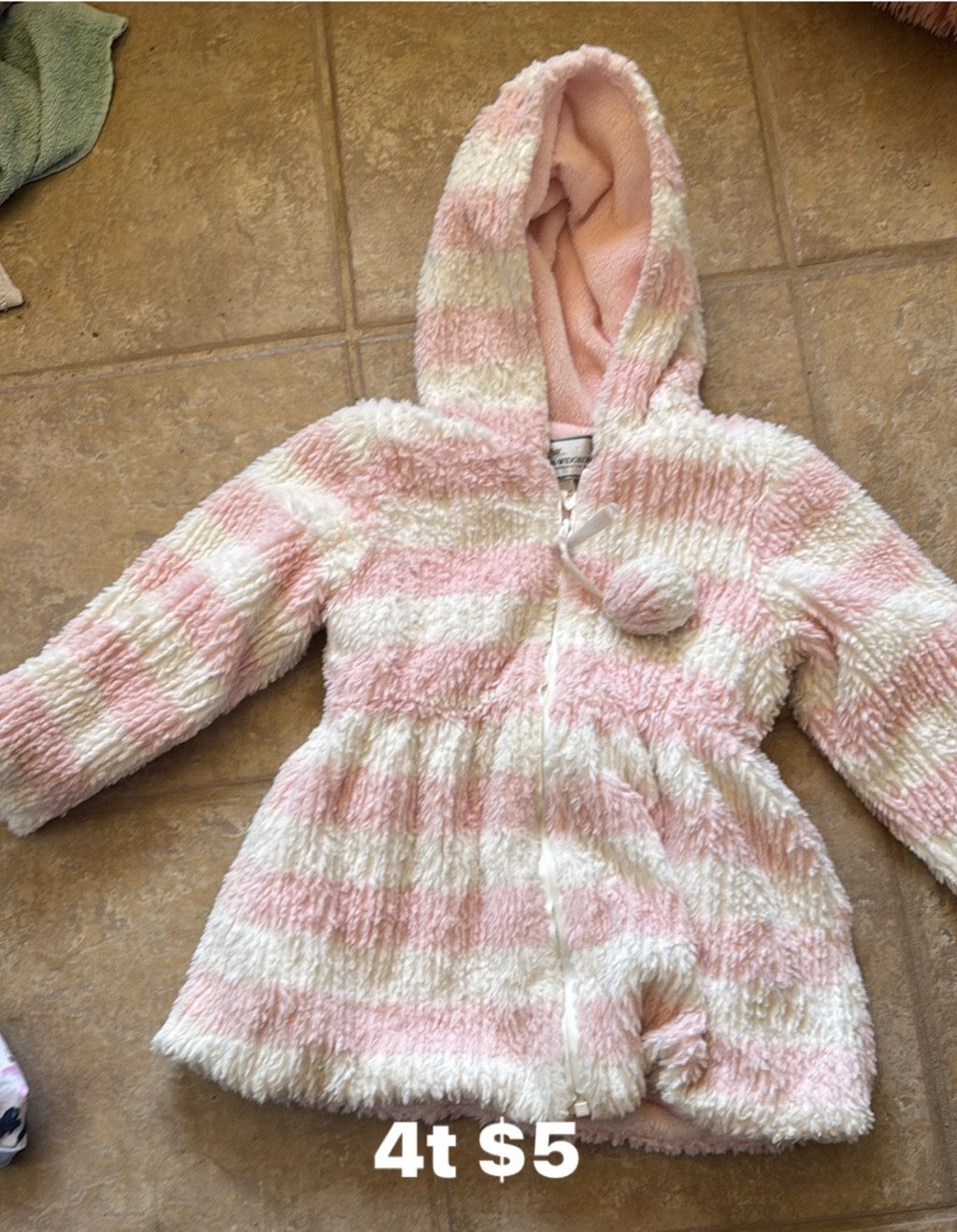 American Widgeon Pink And White Stripe Jacket 4t
