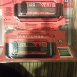 Craftsman 1/2 inch impact with two 4.0 AH lithium ion batteries brand new still