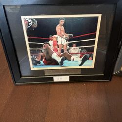 George Foreman and Muhammad Ali., Framed Photo (Memorabilia)