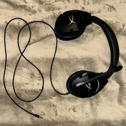 HyperX Cloud Wired Gaming Headset for PlayStation 4 and 5, Blue/Black