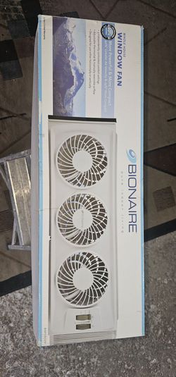 Bionaire Thin Window Fan with Comfort Control Manual Thermostat (Model BWF0502M-WM)