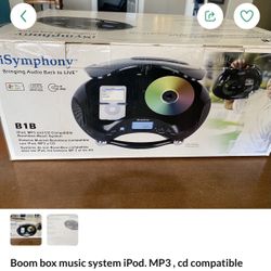 I Symphony Boom Box Music System iPod MP3 Cd Compatible