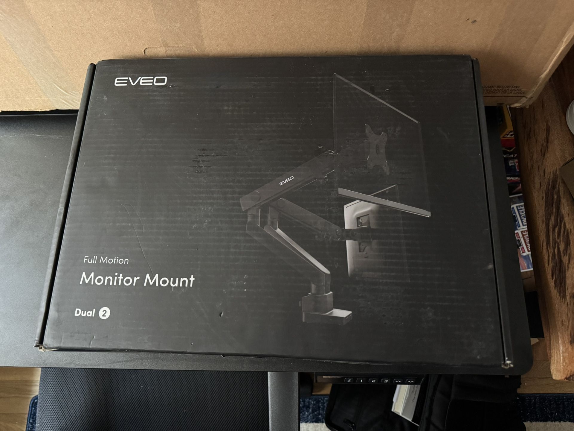 EVEO Dual Monitor Mount – Full Motion, Fits up to 32”