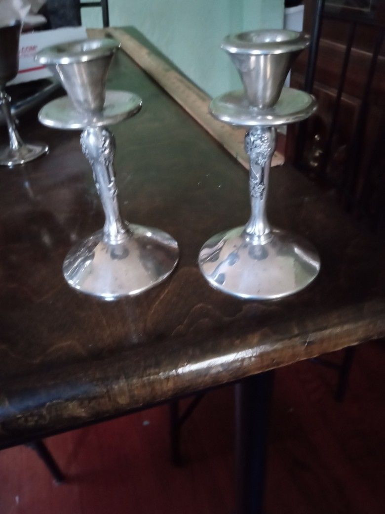 Silver Plated Candle Sticks