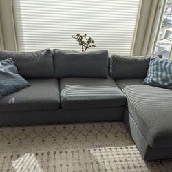 L  shaped Couch With Queen Size Pull Out Bed And Storage