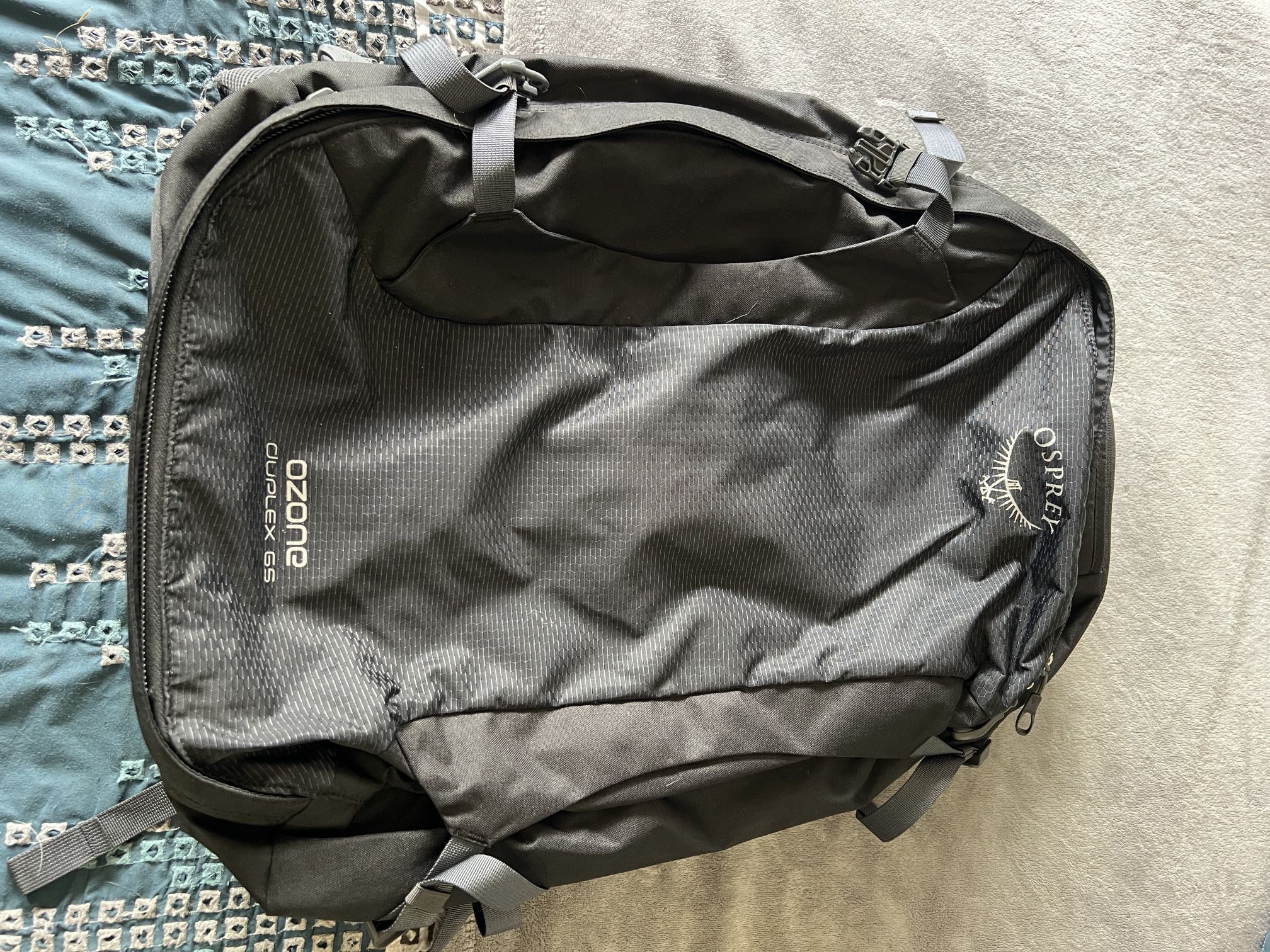 Backpack ~ Black Osprey, Ozone Duplex, 65