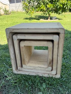 Solid Wood Nesting Tables (Set of 3)