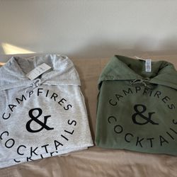 New- Campfires & Cocktails Hoodie/sweatshirts. Sizes Listed Below 