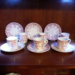 Set Of Six Demitasse Cups And Saucers