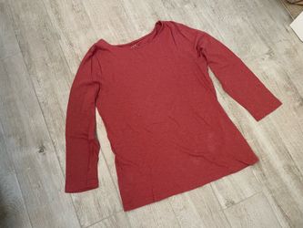 J. Crew Long Sleeve Brick Red Painter Tee, XL