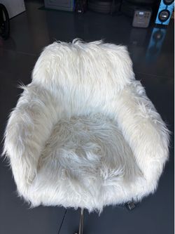 Faux fur office chair