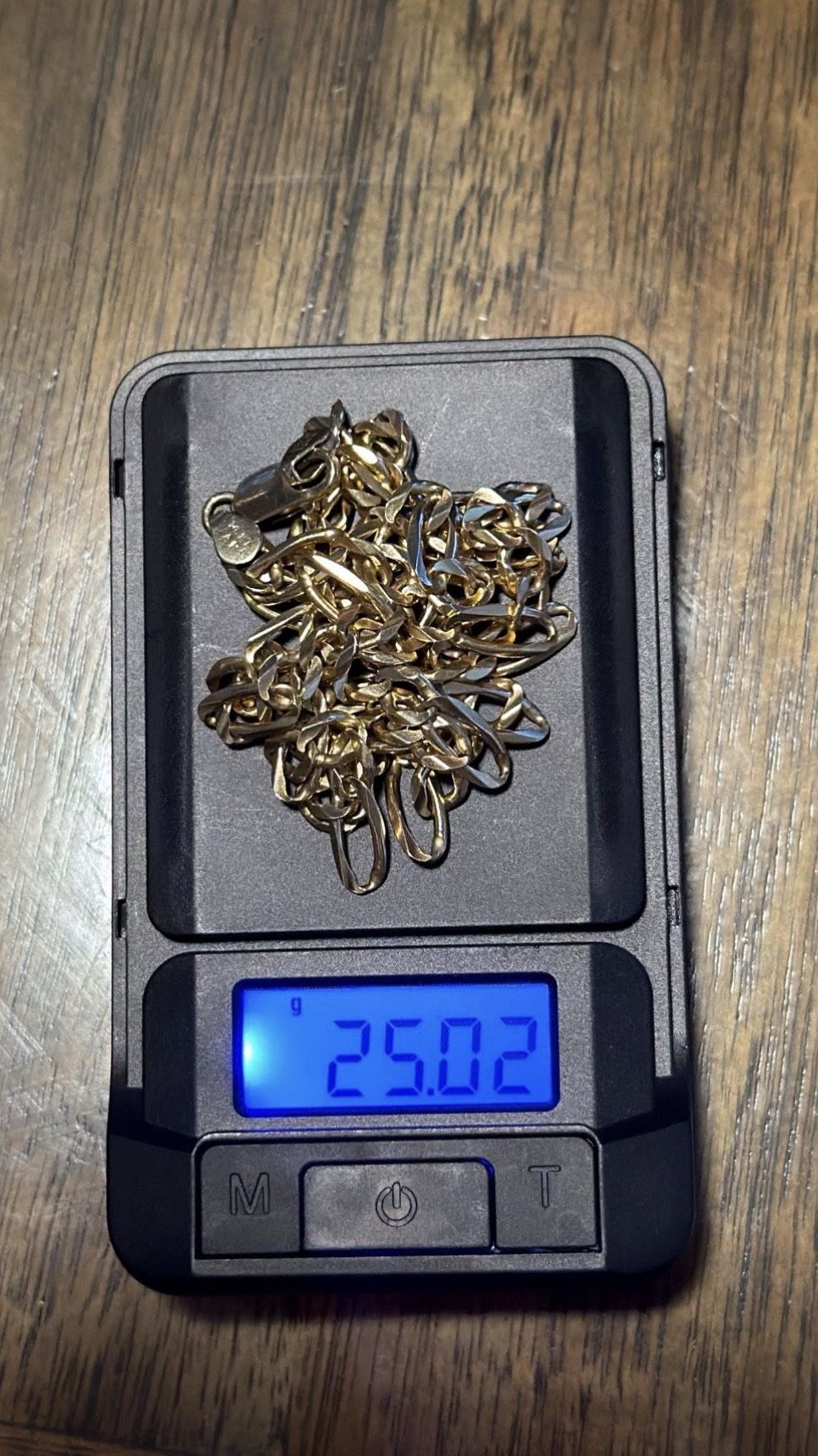 14K Solid Gold Figaro Chain – 26 Inches, 25Grams (Real Gold, Not Plated)