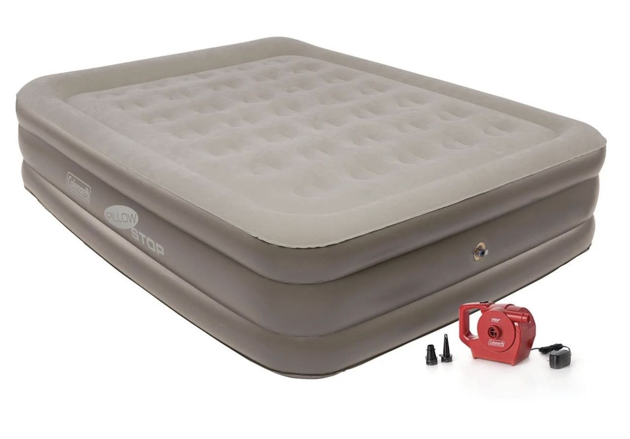 Coleman 18in Raised Air Mattress, with Rechargeable Pump, Queen