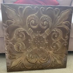 Large Gold & Bronze Wall Medallion Art