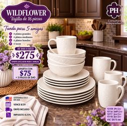 Vajilla Wildflower Princess House