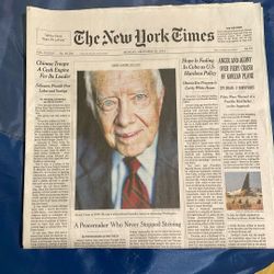 Jimmy Carter Dead New York Times