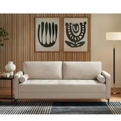 MSRP 400$ (40% off) New Stylewell Goodwin Fabric Sofa - Midland Sand Model 113a0075nd