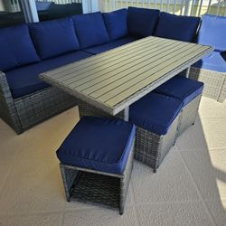 Wicker Sofa Set Outdoor Patio Furniture Set.