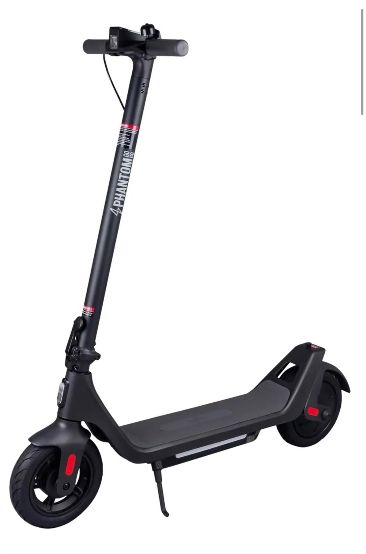 The Phantom A10 is our evolutionary next step advancement from the A8 electric scooter. The A10 sports bigger tires, a hydraulic rear brake, and more