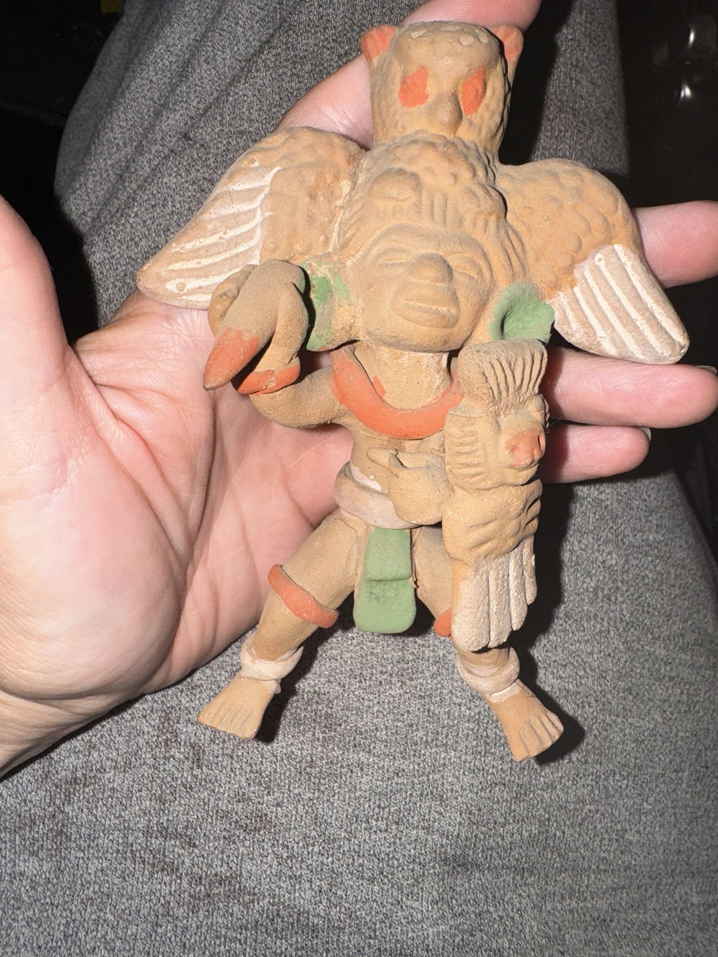 vintage terracotta clay figurine