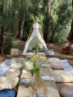 Boho Picnic / Tables / Decor / Pillows 