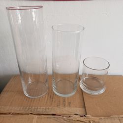 Clear vases