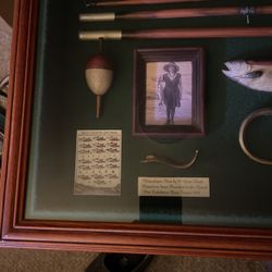 Fishing  Shadow Box  33” X  13.5” Wood