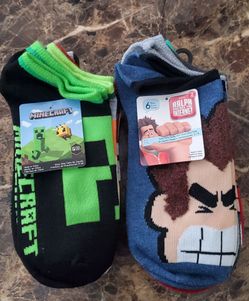 New Minecraft/ Wreck It Ralph Socks (2)