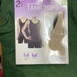 Women’s New Size Lg Two Pack Reversible Tanks
