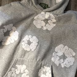 Gray denim tears hoodie size S