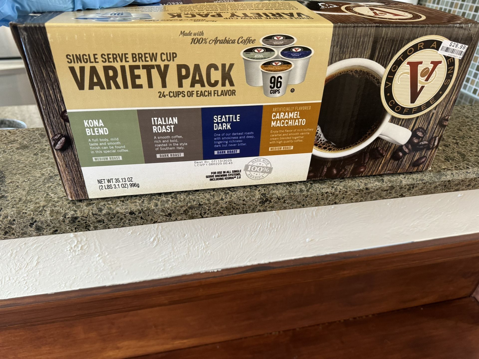 New Box of K-Cups -89 Total