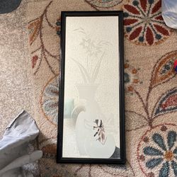 Rare Vintage 1970 Randolph Buford frosted wall Mirror