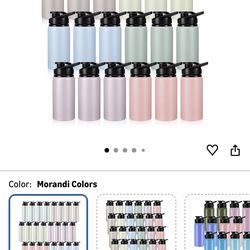 Aluminum Water Bottle Bulk Reusable Water Bottle, Lightweight Easy Carry Leakproof with Snap Lid Travel Bottles, for Gym Outdoor Sports Cycling Campin