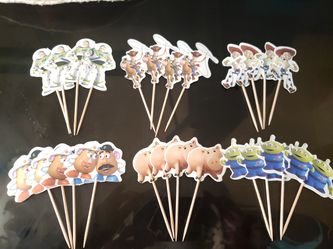 Toy story cupcake toppers 24pcs toys story decorations