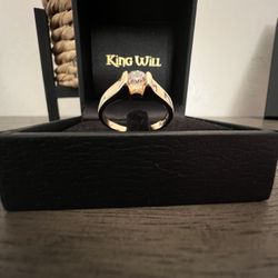 14k Natural Diamond Ring. Tension Band 