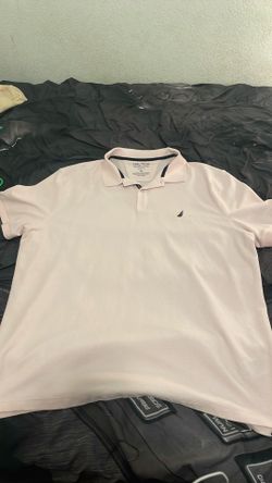 Nautica Performance Deck Pink Polo Men's Classic Fit Pink 3XL Big & Tall Logo
