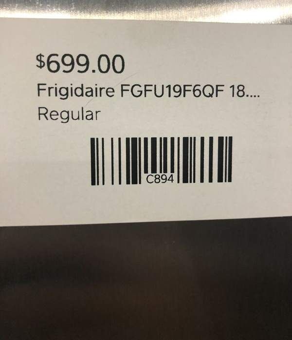Brand New Frigidaire standing Freezer 4I