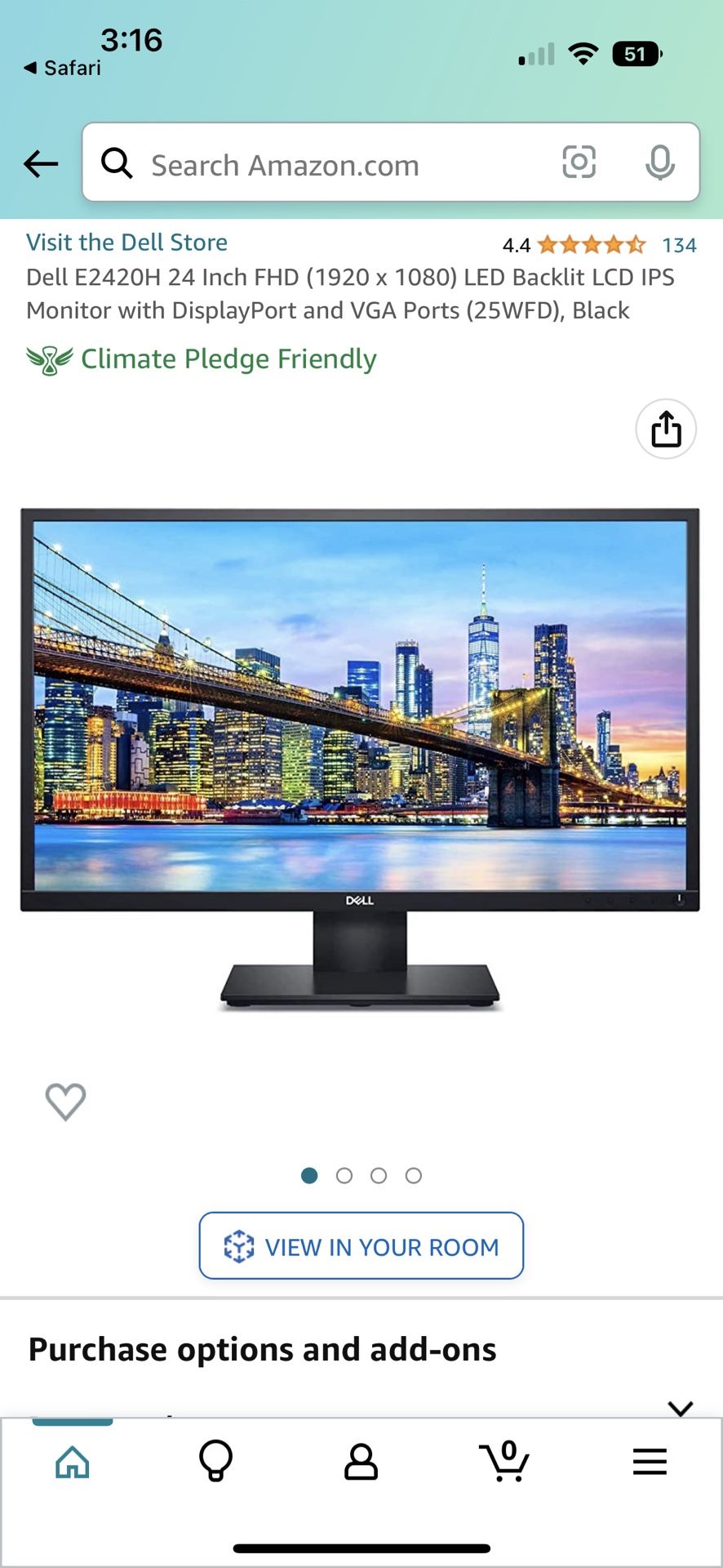 2 Dell E2420H 24” Monitors- Brand New