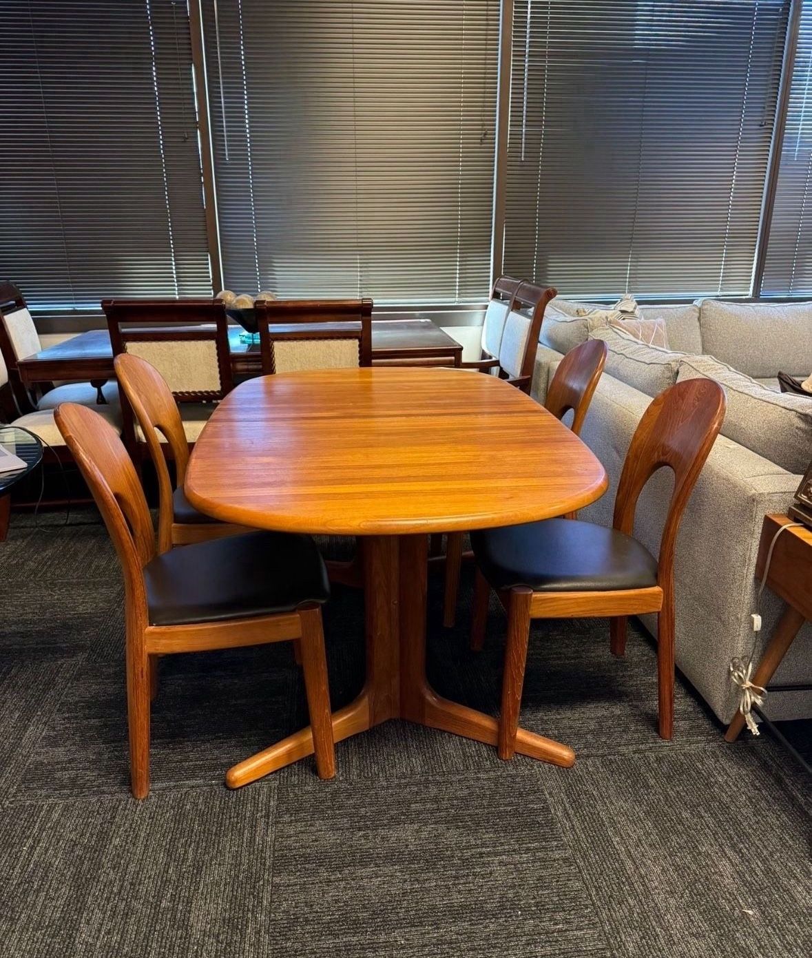 Vintage MCM Teak Dining table and Chairs 