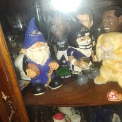 Raven Bobbleheads And Garden Gnomes Whole Set