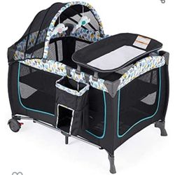 Pamo Babe Portable Baby Nursery Center Play Yard with Wheels