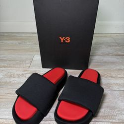 Adidas Y-3 Slide in the black and red