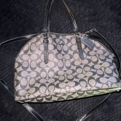 Vintage Black & Gray Coach Crossbody