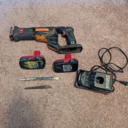 Craftsman Sawsaw Kit With Two Batteries And Charger