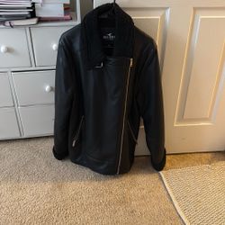 XL black Leather Jacket Women’s Hollister
